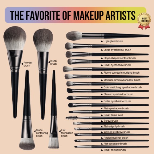 Wholesale Makeup Brush Set 21PCS with Holder Tube OEM Private Label Face Eye Cosmetic Brushes Low MOQ