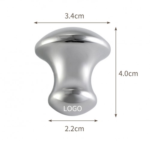 Mini Silver Stainless Steel Mushroom Design Head Scraping Board SPA Beauty Massager For Face And Eyes