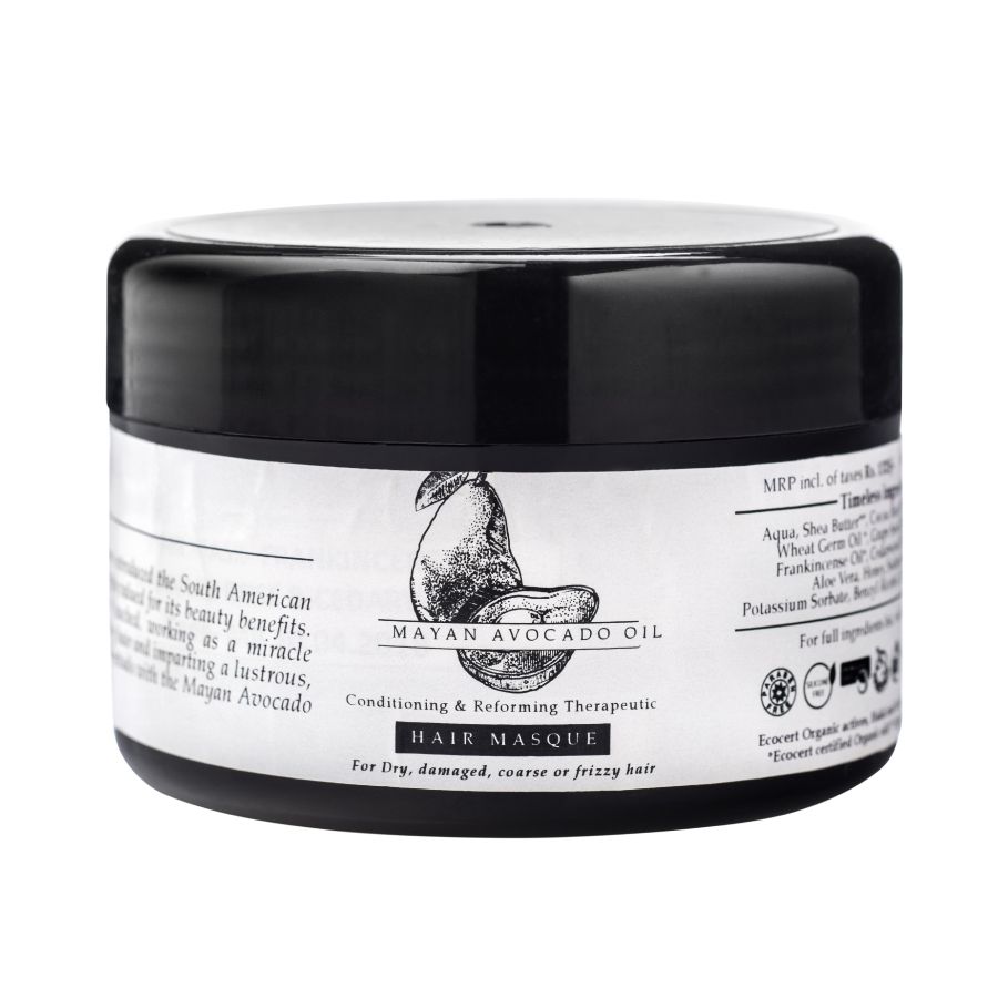 Timeless Beauty Secrets Organic Avocado Oil Conditioning & Repairing Hair Mask For Dry, Damaged & Frizzy Hair
