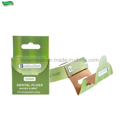 100% Biodegradable Corn Fiber Mint Favor Dental Floss Paper Box