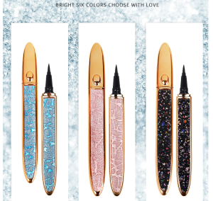 2021 hottest selling Self-adhesive Magic Lash Liner  Glue Pen  Diamond Glitter Liquid Eyeliner Waterproof Long lasting