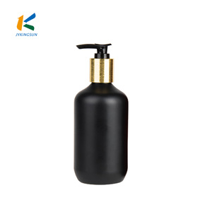 300ml best design empty black biodegradable hair plastic shampoo bottle with lotion pump