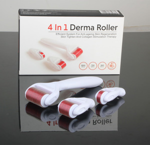 4 in 1 skin care titanium micro needle derma roller with bottom price