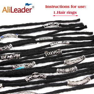 AliLeader Hot Sale High Quality Tibetan Rings Silvery Braid Beads For Hair, Metal  Hair Extension Tools