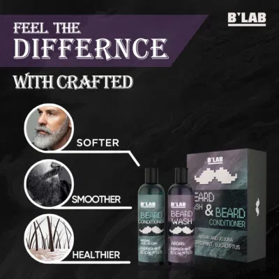 Beard Kit Men Grooming Complete Set Shampoo Wash Beard Care Growth Oil Balm for Professional Salon