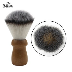 Belifa private label wood vegan synthetic shaving brush