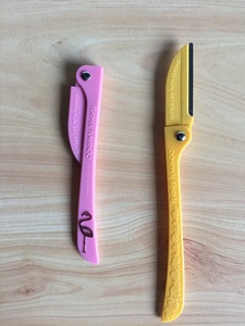 Best quaity long handle Custom Printing Plastic Eyebrow Razor