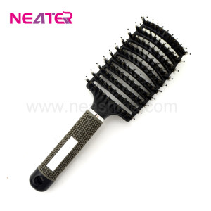 Black detangling nylon pins and 100% boar bristle hair brush