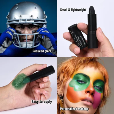 Black Eye Stick Waterproof Sweatproof for Sports Face Body Paint Stick Reduce Distraction From Bright Light