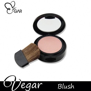 blush with single brush longwearig natural color wholesale cosmetic blusher palette