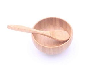 Custom Promotion Eco-Friendly Round Bamboo Wood Cream Cosmetic Spoons