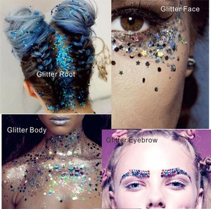 Eco-friendly Non-toxic Body Art Glod Sliver Glitter