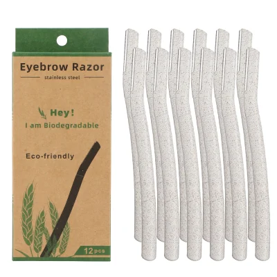 Eyebrow Razor for Shaving Body Hair Wheat Straw Biodegradable Trimmer
