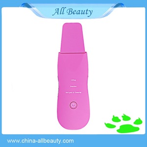 face home use mini ultrasonic skin scrubber device/ scrubber facial clean /absorb /repair skin care machine