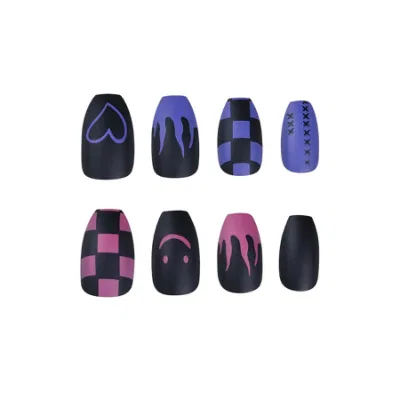 Free Sample Wholesale Various Color Custom Long Press on Nails for Women