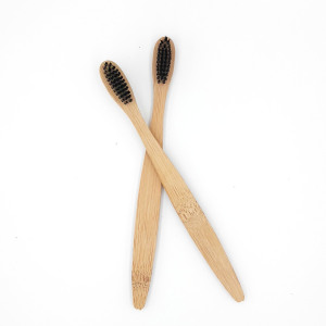 Handle 100% biodegradable bamboo charcoal bristles bamboo toothbrush