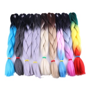 HARMONY 24inch 100grams Yaki Texture Ombre Color Crochet Twist Synthetic Jumbo Braid Hair