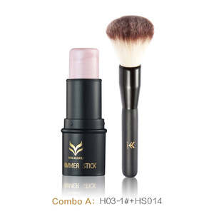 Huamianli 3 color brighten cream + high gloss brush makeup set