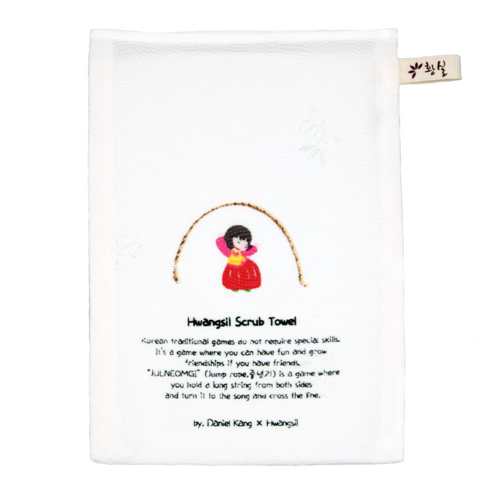 [K-culture]Hwangsil  Body scrub towel scrubber exfoliation sponge bath towel Traditional game design