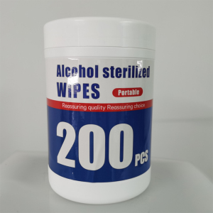 Manufacture Anti Bacterial Sterilized Disposable Wet Tissue Bottle Barrel Desinfecting Alcohol Wet Wipes Pads in Tub