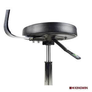 modern hair salon equipment Backrest Stool with chromed base barber chair