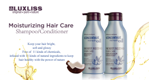 Moisturizing hair shampoo shampoo and conditioner set with luxliss coconut oil shampoo