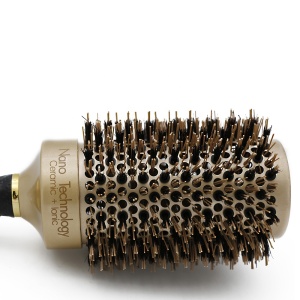 New Style Gold Salon Nylon Hairdresser Hair Beauty Styling Mix Boar Bristle Roller Brush Round Nylon Ceramic Hair Brush