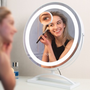 Newest styleDesktop makeup led mirror hollywood vanity lighted professional makeup mirrors with lights strips