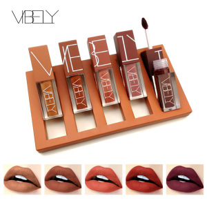 OEM  five colours matte liquid Waterproof and durable private label lip gloss