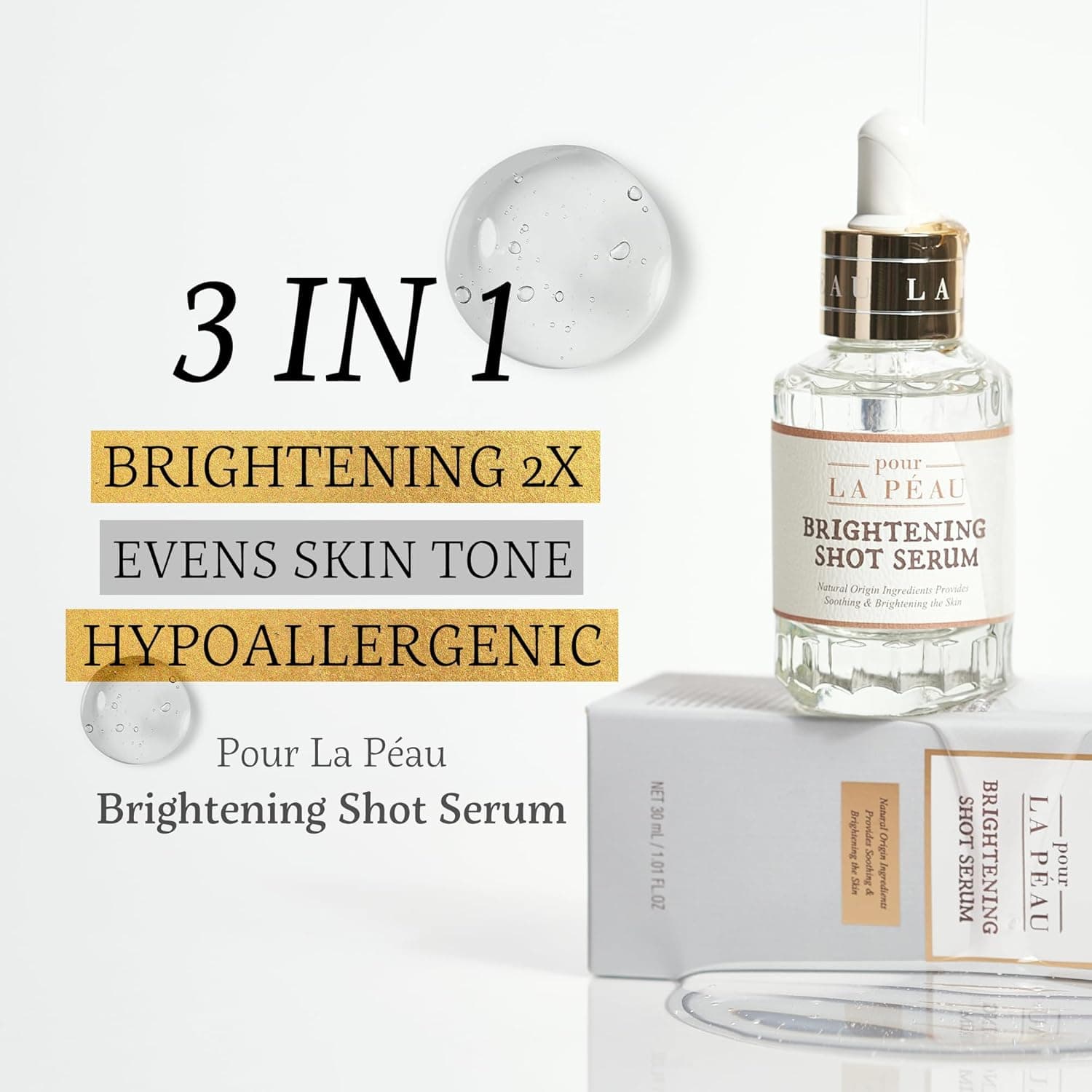 POUR LA PEAU BRIGHTENING SHOT SERUM 30ml  1.01fl.oz