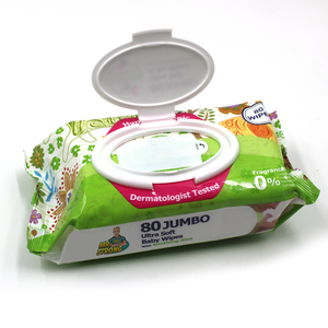 Private Label Antibacterial Flushable Organic Baby wet wipes