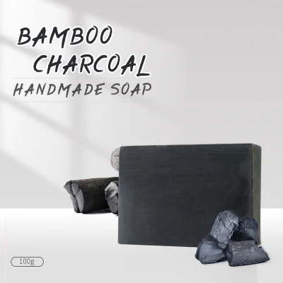 Private Label Herbal Acne Goat Milk Bamboo Charcoal Black Soap Organic Natural Kojic Acid Whitening Handmade Soap