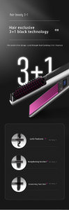 Professional salon curling iron 3 in 1 hair straightener tourmaline ceramic flat iron adjustable temperature