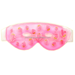 Pvc Soft Plastic Gel Beads Hot Cold Eye Compress Eye Ice Pack Glitter With Fleece Cover/flush Eye Ice Pack