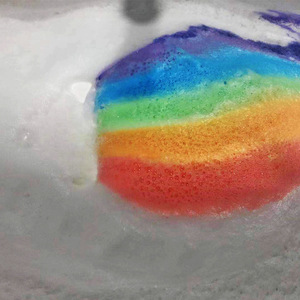 Rainbow Effect Moisturizing Bath Effect for Lady and Baby, Organic Bath Fizzies