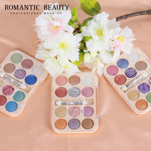 Romantic Beauty Makeup Eyeshadow Palette Cosmetics Makeup Products Glitter Waterproof And Long Lasting Eyeshadow Custom brand
