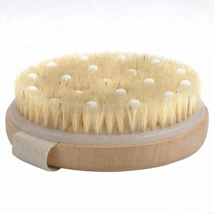 Round and large size bath body brush with bead