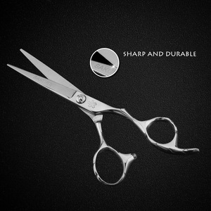 sharp curved  scissor japanese stainless steel quality hairdressing stylist  hair cutting shears scissors with case