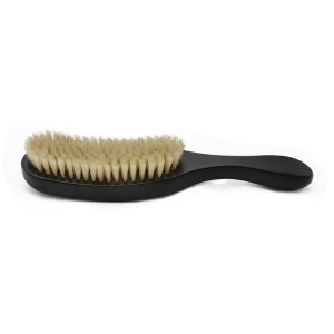 Solid Wood Mustache Grooming Brush 100% Natural Bristle Beard Brush Barber Curve Brush