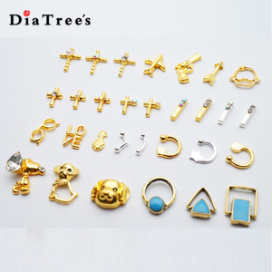 Wholesale Cheap Gold Round Nail Design Metal Nail Jewelry Nail Art