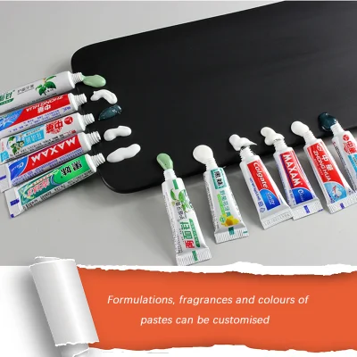 Wholesale Custom 3G / 5g / 6g / 10g / 15g / 20g / 25g Disposable Hotel Travel Mini Toothpaste Manufacturer