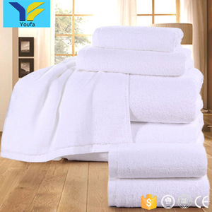 Wholesale hotel supplies thicken white luxury hotel bath set face hand terry towel 100% cotton towels