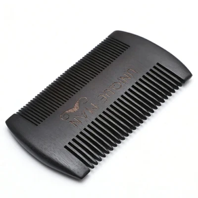 Wholesale Mens Wide Tooth Beard Comb Custom Logo Private Label Wooden Beard Comb