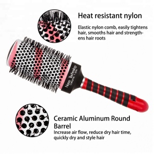 Wholesale Professional Salon Hair Beauty Round Brush Nylon Ceramic Hair Brush