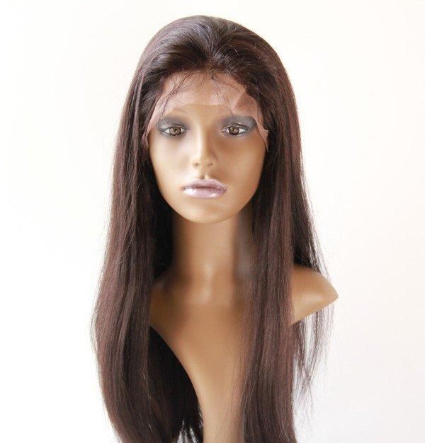 Straight remy lace front wig
