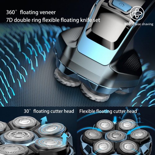 FANKE FK-8780 High Quality Waterproof Electric Shaver Customizable Wet and Dry Dual-Use Magnetic Blade Men's Bald Shaver