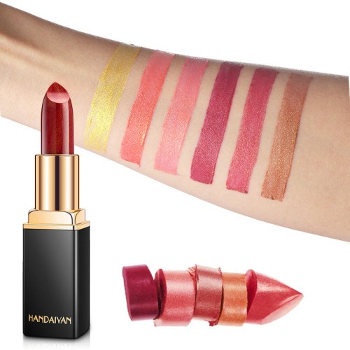 Dynamic Color-Changing Lipstick Collection Featuring Nine Shades, Gold Dust Pigments & Smooth Matte Texture