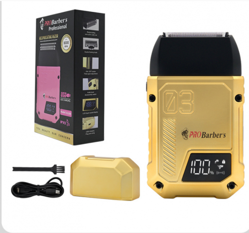 Men's electric shaver, household shaving, waterproof reciprocating three blade hair clipper, hair salon shaving knife