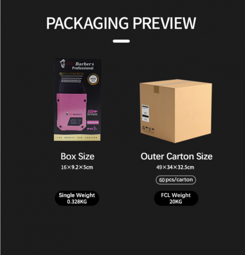 Men's electric shaver, household shaving, waterproof reciprocating three blade hair clipper, hair salon shaving knife