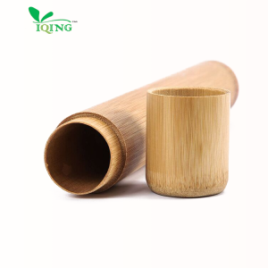 100% Natural  bamboo breathable design container travel toothbrush case